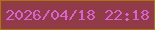 文字の大きさ：1、枠の色：b17408、背景の色：923b48、文字の色：d762d0 無料ブログパーツのブログ時計