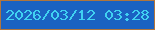 文字の大きさ：3、枠の色：b1753d、背景の色：1b62c2、文字の色：40d0f1 無料ブログパーツのブログ時計