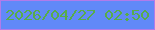 文字の大きさ：3、枠の色：b17bea、背景の色：6189f8、文字の色：58ac4b 無料ブログパーツのブログ時計