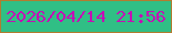 文字の大きさ：4、枠の色：b17c30、背景の色：30bf85、文字の色：c60db6 無料ブログパーツのブログ時計