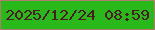 文字の大きさ：4、枠の色：b17c70、背景の色：29b91b、文字の色：4c1d1e 無料ブログパーツのブログ時計