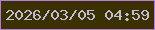 文字の大きさ：2、枠の色：b17edb、背景の色：3a3000、文字の色：c2bdd0 無料ブログパーツのブログ時計