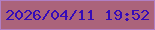 文字の大きさ：1、枠の色：b17fc5、背景の色：ab637b、文字の色：350ab8 無料ブログパーツのブログ時計