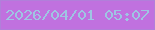 文字の大きさ：2、枠の色：b17fda、背景の色：c071df、文字の色：9fc4e3 無料ブログパーツのブログ時計