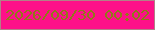 文字の大きさ：4、枠の色：b18087、背景の色：fd1089、文字の色：907919 無料ブログパーツのブログ時計