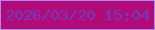 文字の大きさ：1、枠の色：b184ef、背景の色：b00b78、文字の色：713ac2 無料ブログパーツのブログ時計
