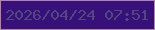文字の大きさ：4、枠の色：b185a9、背景の色：371179、文字の色：514781 無料ブログパーツのブログ時計