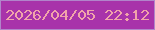 文字の大きさ：3、枠の色：b185ca、背景の色：a833aa、文字の色：f1a4aa 無料ブログパーツのブログ時計