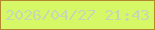 文字の大きさ：5、枠の色：b18730、背景の色：d7f866、文字の色：c4d8b1 無料ブログパーツのブログ時計