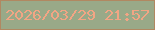 文字の大きさ：4、枠の色：b18861、背景の色：99a988、文字の色：f2a584 無料ブログパーツのブログ時計