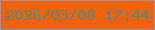 文字の大きさ：1、枠の色：b18b9a、背景の色：f16105、文字の色：548b83 無料ブログパーツのブログ時計