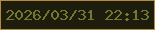 文字の大きさ：2、枠の色：b18d39、背景の色：1e1d0d、文字の色：727a32 無料ブログパーツのブログ時計