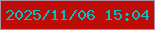 文字の大きさ：2、枠の色：b18da4、背景の色：be0d06、文字の色：06bec5 無料ブログパーツのブログ時計