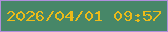 文字の大きさ：4、枠の色：b18edc、背景の色：478768、文字の色：ebbb1a 無料ブログパーツのブログ時計