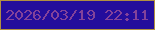 文字の大きさ：1、枠の色：b19041、背景の色：240d9c、文字の色：83429a 無料ブログパーツのブログ時計