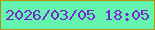 文字の大きさ：1、枠の色：b1930b、背景の色：64f4af、文字の色：7927d0 無料ブログパーツのブログ時計