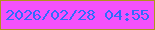 文字の大きさ：1、枠の色：b1931c、背景の色：f451fc、文字の色：316bfd 無料ブログパーツのブログ時計