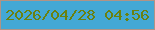 文字の大きさ：5、枠の色：b19385、背景の色：43a8d5、文字の色：6a8110 無料ブログパーツのブログ時計