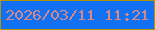 文字の大きさ：1、枠の色：b19501、背景の色：1270f3、文字の色：d48888 無料ブログパーツのブログ時計