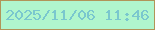 文字の大きさ：5、枠の色：b19558、背景の色：b0f6cd、文字の色：7ac7ce 無料ブログパーツのブログ時計