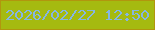 文字の大きさ：3、枠の色：b1960e、背景の色：a5ba10、文字の色：85b6e3 無料ブログパーツのブログ時計