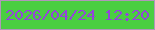 文字の大きさ：2、枠の色：b196ba、背景の色：4ace41、文字の色：9445db 無料ブログパーツのブログ時計