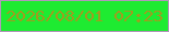 文字の大きさ：5、枠の色：b197ba、背景の色：1eeb31、文字の色：a09c1f 無料ブログパーツのブログ時計