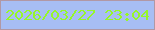 文字の大きさ：1、枠の色：b198a5、背景の色：a7bef4、文字の色：96f729 無料ブログパーツのブログ時計