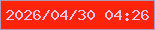 文字の大きさ：3、枠の色：b198b9、背景の色：fd2409、文字の色：e7c4e3 無料ブログパーツのブログ時計