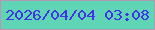 文字の大きさ：2、枠の色：b199b3、背景の色：60d5b5、文字の色：3e35e6 無料ブログパーツのブログ時計