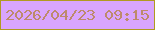 文字の大きさ：1、枠の色：b19a20、背景の色：d9a5fe、文字の色：bd8a6b 無料ブログパーツのブログ時計