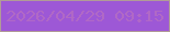 文字の大きさ：2、枠の色：b19b97、背景の色：9d58d6、文字の色：b069c6 無料ブログパーツのブログ時計
