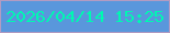 文字の大きさ：1、枠の色：b19bc2、背景の色：5997dc、文字の色：00f8b2 無料ブログパーツのブログ時計
