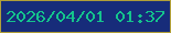 文字の大きさ：3、枠の色：b19f38、背景の色：172c7a、文字の色：14c48c 無料ブログパーツのブログ時計