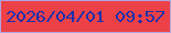 文字の大きさ：4、枠の色：b1a3e3、背景の色：ec4146、文字の色：1b30af 無料ブログパーツのブログ時計