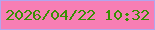 文字の大きさ：5、枠の色：b1a5ee、背景の色：f77eb4、文字の色：398f03 無料ブログパーツのブログ時計