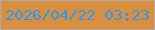 文字の大きさ：1、枠の色：b1aab3、背景の色：da8f3d、文字の色：2797ff 無料ブログパーツのブログ時計
