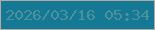 文字の大きさ：1、枠の色：b1aba2、背景の色：157894、文字の色：4b929c 無料ブログパーツのブログ時計