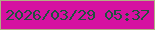 文字の大きさ：1、枠の色：b1af83、背景の色：d511a1、文字の色：1f523e 無料ブログパーツのブログ時計
