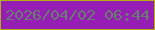 文字の大きさ：5、枠の色：b1b10d、背景の色：961eb5、文字の色：697c6f 無料ブログパーツのブログ時計