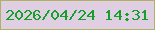 文字の大きさ：2、枠の色：b1b164、背景の色：e0cfe3、文字の色：15a02a 無料ブログパーツのブログ時計