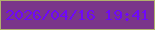 文字の大きさ：2、枠の色：b1b16d、背景の色：7a358a、文字の色：6f08f8 無料ブログパーツのブログ時計