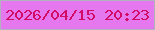 文字の大きさ：1、枠の色：b1b2be、背景の色：e578ee、文字の色：d10b66 無料ブログパーツのブログ時計