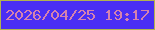 文字の大きさ：3、枠の色：b1b34f、背景の色：4a2ef4、文字の色：d582ae 無料ブログパーツのブログ時計