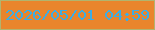 文字の大きさ：4、枠の色：b1b46e、背景の色：e9852c、文字の色：3bade5 無料ブログパーツのブログ時計