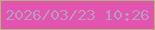 文字の大きさ：3、枠の色：b1b574、背景の色：e254b0、文字の色：b79bbf 無料ブログパーツのブログ時計