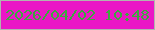 文字の大きさ：3、枠の色：b1b5af、背景の色：ea17c6、文字の色：3ca83f 無料ブログパーツのブログ時計