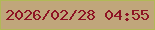 文字の大きさ：3、枠の色：b1b956、背景の色：c0a67b、文字の色：8e1324 無料ブログパーツのブログ時計