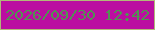 文字の大きさ：4、枠の色：b1b979、背景の色：bb0ea1、文字の色：519352 無料ブログパーツのブログ時計