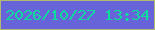 文字の大きさ：2、枠の色：b1ba6e、背景の色：6664d8、文字の色：0ddb9d 無料ブログパーツのブログ時計